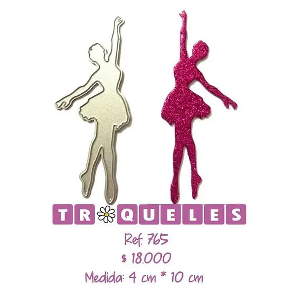 T0765 Troquel Bailarina Mano Alzada