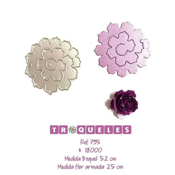 T0795 Troquel Flor De Espiral