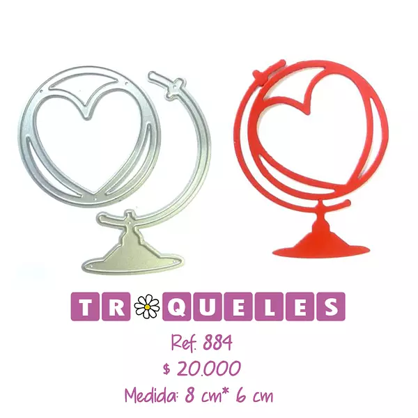 T0884 Troquel Mundo De Corazón