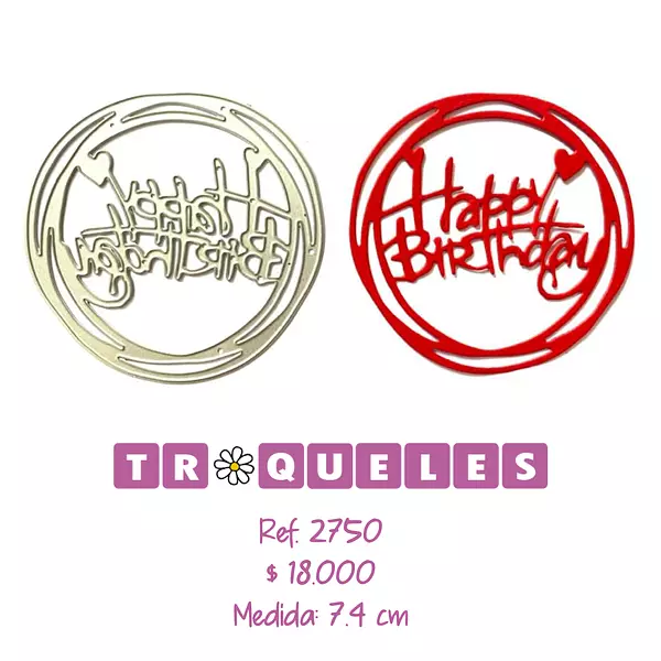 2750 Troquel Happy Birthday