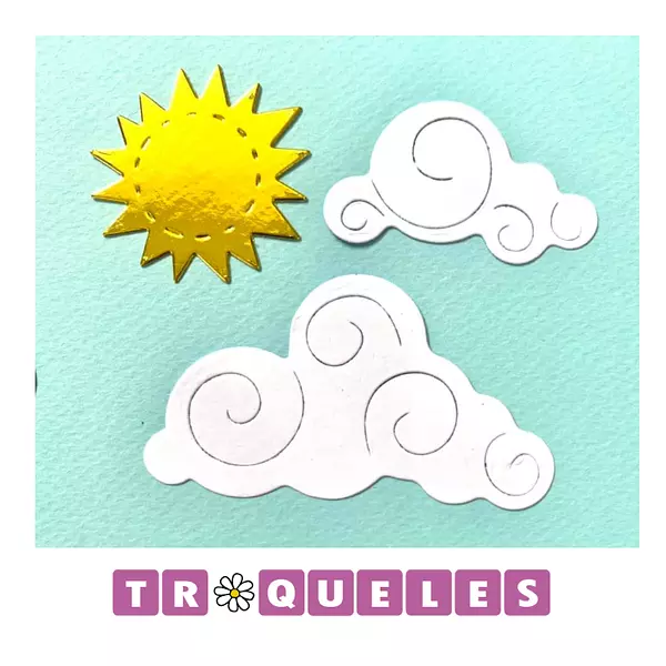 T1665 Troquel Nubes Y Sol