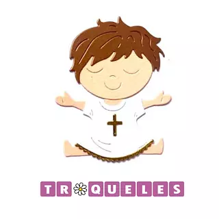 T0166 Troquel Niño Bautizo