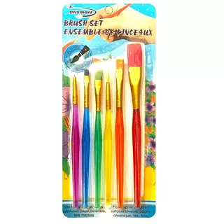 Juego de Pinceles de Colores * 6 Pz