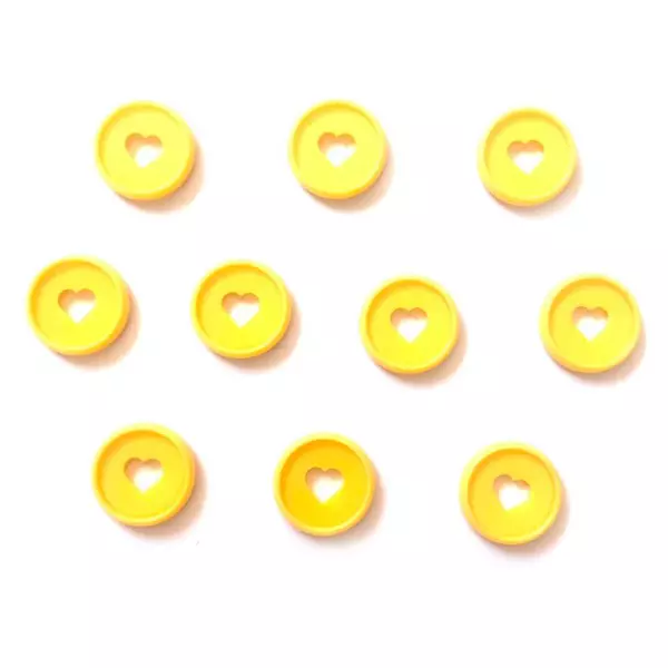 Discos Corazon Mandarina Pastel 2.8 Cm * 10 Pz