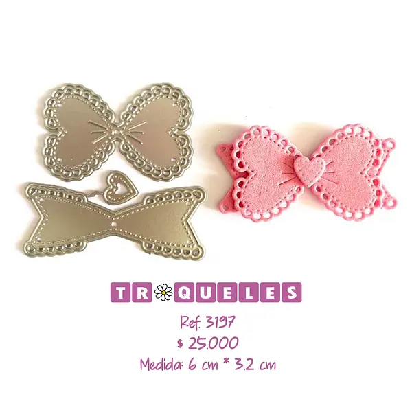 3197 Troquel Moño Corazon
