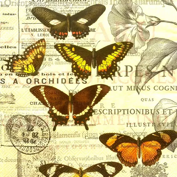 Servilleta Decorativa Mariposas