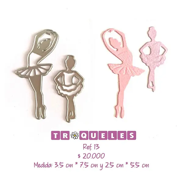 013 Troquel De Bailarinas * 2 Pz