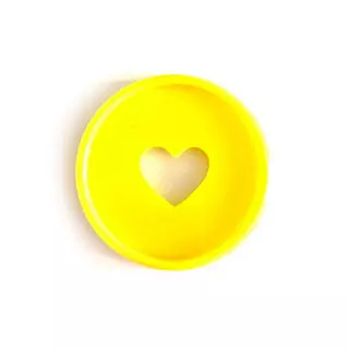 Discos Corazón Amarillos 3.5 Cm * 6 Pz