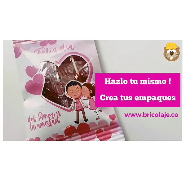 Empaque chip bag amor y amistad         
