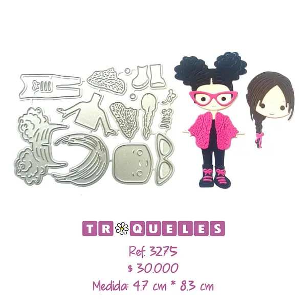 3275 Troquel Niña con Gafas