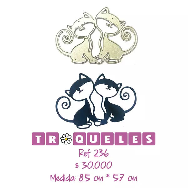 T0236 Troquel Gatos Enamorados