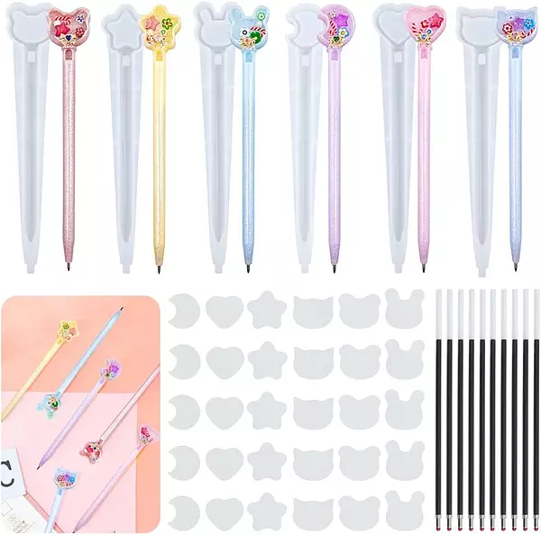 6 Moldes Para Lapiceros Shakers