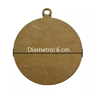 12 Bolas Plana Navideña 6 Cm De Mdf