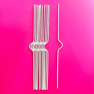 12 Varillas Blancas De 16 Cm Para Planeador