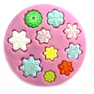 Molde Silicona Copos de Nieve