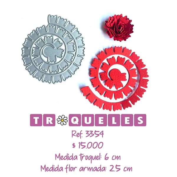 3354 Troquel Flores De Espiral