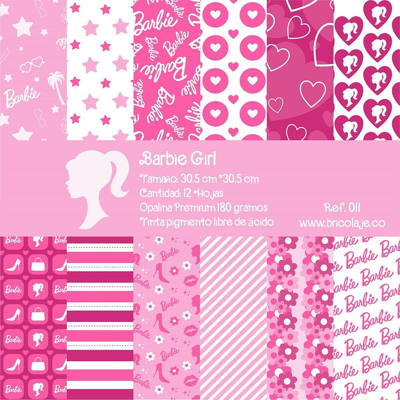 Barbie Girl Block De Papel A Una Cara 12 Dise os