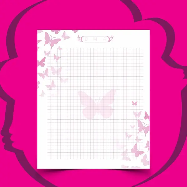 100 Hojas de Agendas Mariposas 17 Cm * 21 Cm