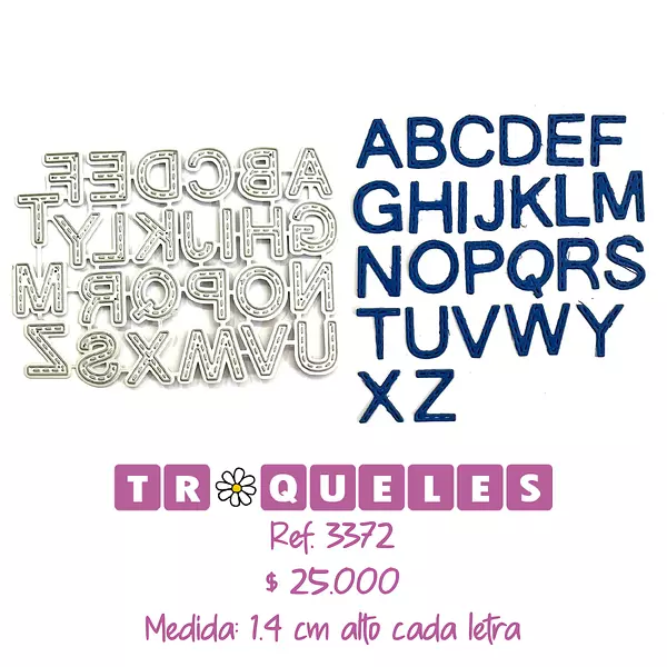 3372 Troquel Abecedario Mayuscula