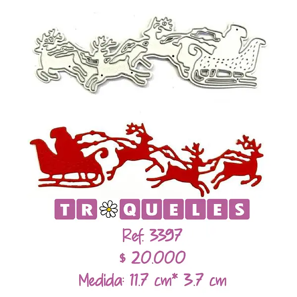 3397 Troquel Trineo Navidad