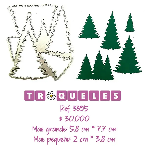3395 Troquel Arboles de Navidad