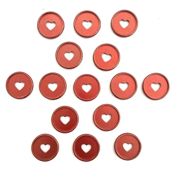 Argollas De Disco Rojas 3.5 Cm * 15 Pz