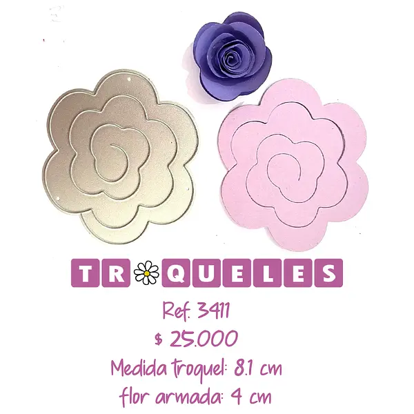 3411 Troquel Flor Espiral