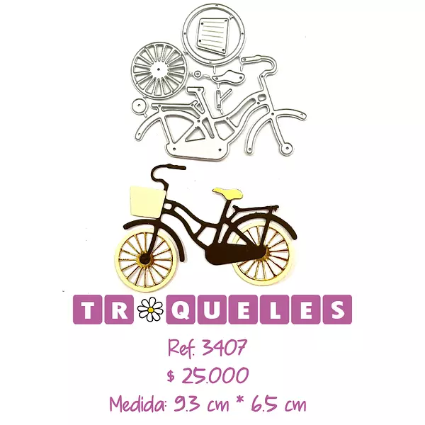 3407 Troquel Bicicleta para Armar