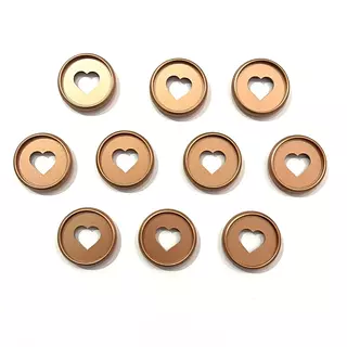 Argollas De Disco Oro Rosa 3.2 Cm * 10 Pz