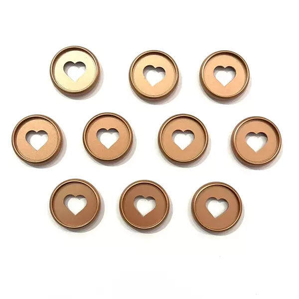 Argollas De Disco Oro Rosa 3.2 Cm * 10 Pz