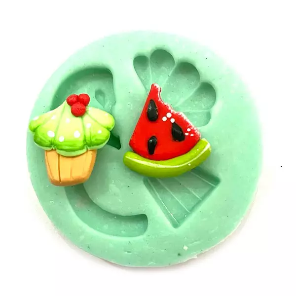 Molde Silicona Sandia Y Cupcake