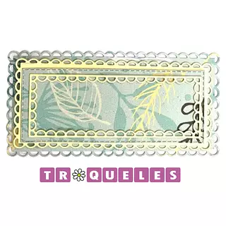 3450 Troquel Rectángulo Con Ondas