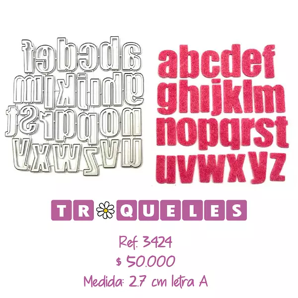 3424 Troquel Abecedario Minuscula