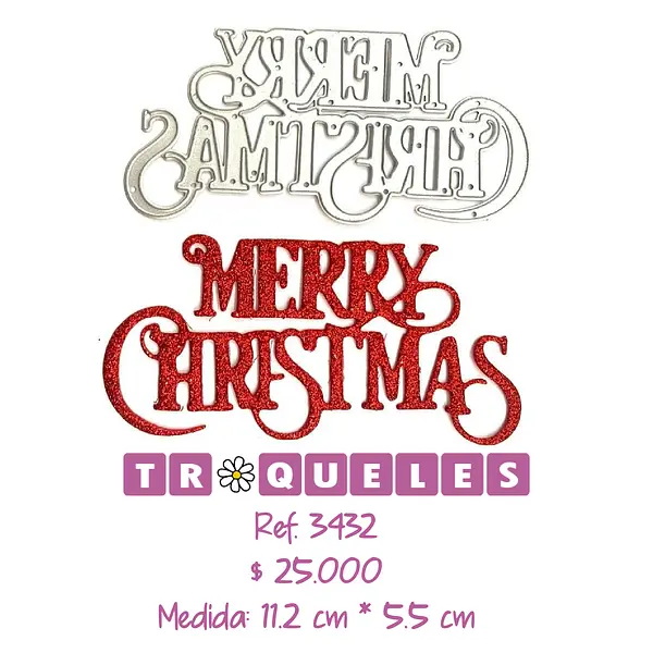 3432 Troquel Merry Chritsmas