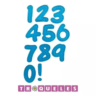 3452 Troquel Números con Pespunte