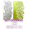 3454 Troquel Borde Invitaciones Flores