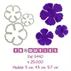 3440 Troquel Flores con Ondas * 3 Pz