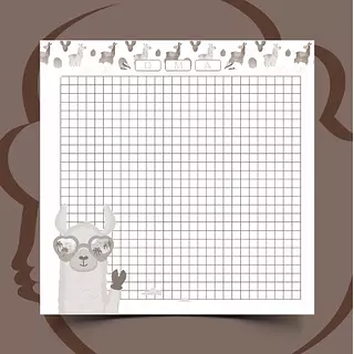 100 Hojas para Agendas Llama