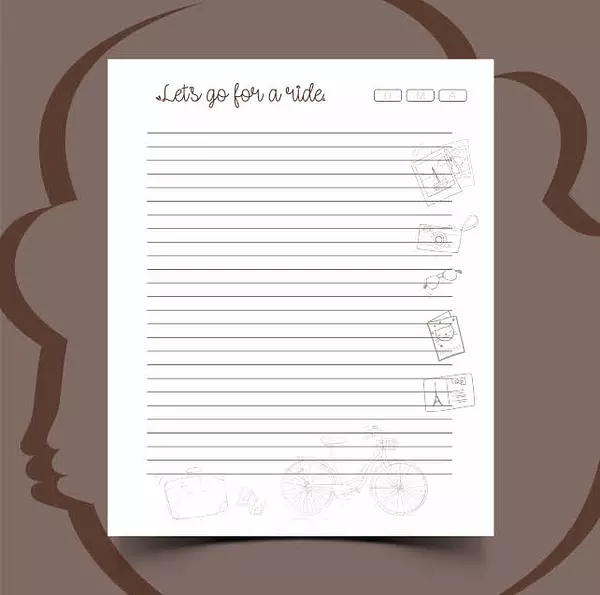 100 Hojas Para Agendas Bicicletas Sepia