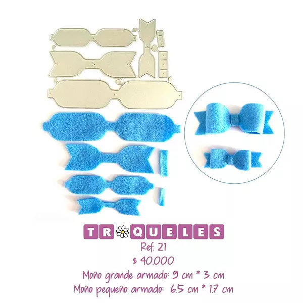 021 Troquel Moños Rectos