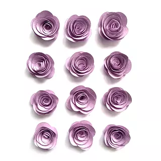 12 Flores De Espiral Lilas