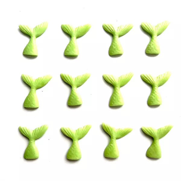12 Colas de Sirena Pequeñas Verdes