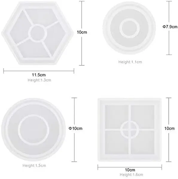 Molde Silicona Porta Vasos Diferentes Formas