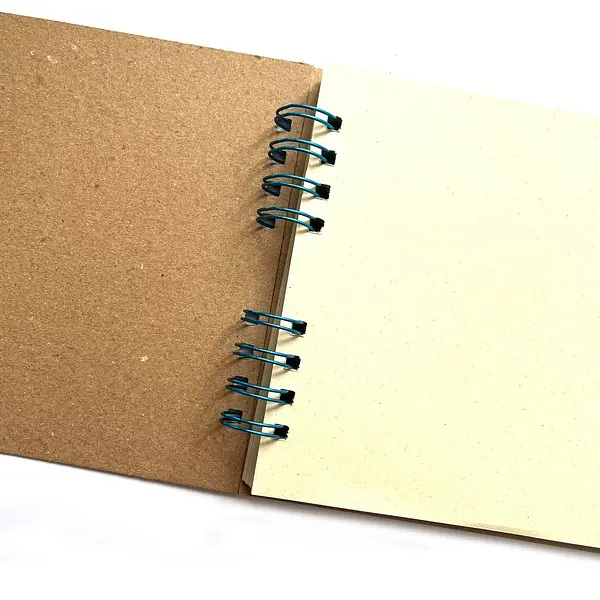 Agenda Cuadrada Tapa Cafe y Hojas Beige * 80 Hojas