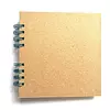 Agenda Cuadrada Tapa Cafe y Hojas Beige * 80 Hojas