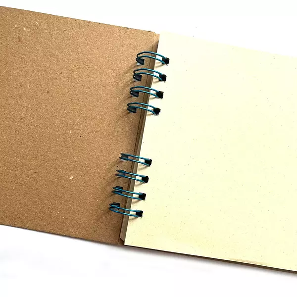 Agenda Cuadrada Tapa Cafe y Hojas Beige * 70 Hojas