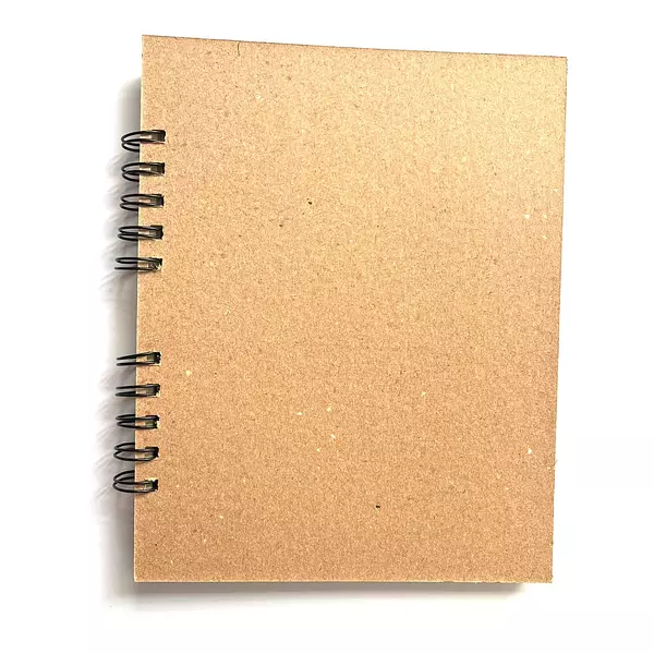 Agenda Mediana Tapa Café y Hojas Beige * 50 Hojas