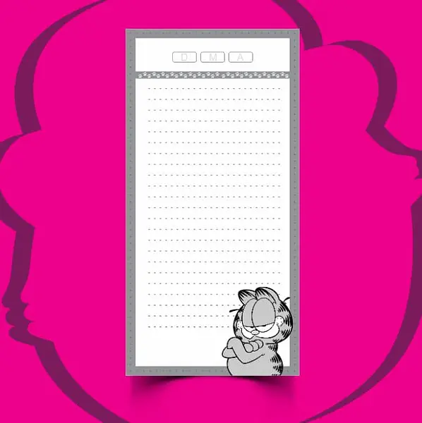 100 Hojas para Libretas Garfield