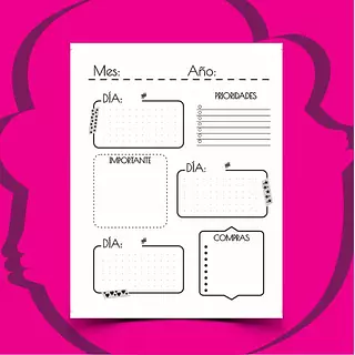 100 Hojas Planer Diario Negro