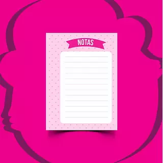 100 Hojas Notas Magenta A7